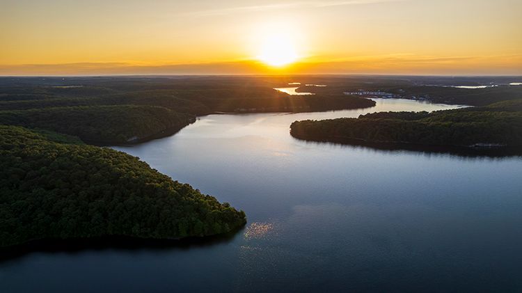 Lake of the Ozarks at dusk